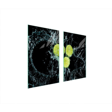 GLASSCHUTZPLATTE FÜR HERD 75x52 ZITRONE