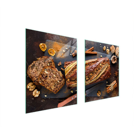 Glasschutzplatte für Herd 85x52 Brot