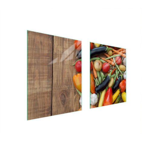 GLASSCHUTZPLATTE FÜR HERD 85x52 GEMÜSE