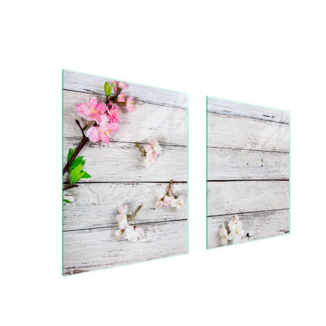 GLASSCHUTZPLATTE FÜR HERD 85x52 HOLZ