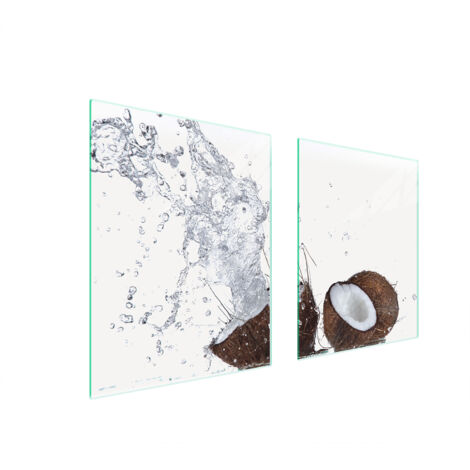 GLASSCHUTZPLATTE FÜR HERD 85x52 KOKOSNUSS