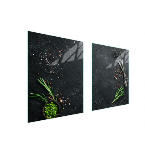 GLASSCHUTZPLATTE FÜR HERD 85x52 KÜCHE