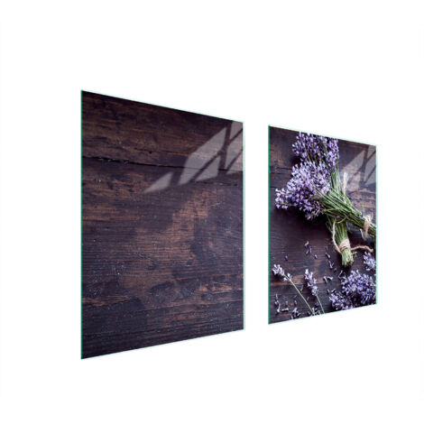 GLASSCHUTZPLATTE FÜR HERD 85x52 LAVENDEL