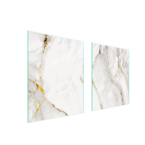 GLASSCHUTZPLATTE FÜR HERD 85x52 MARMOR