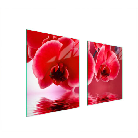 GLASSCHUTZPLATTE FÜR HERD 85x52 ORCHIDEE