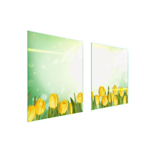 GLASSCHUTZPLATTE FÜR HERD 85x52 TULPEN