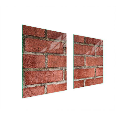GLASSCHUTZPLATTE FÜR HERD 85x52 ZIEGEL