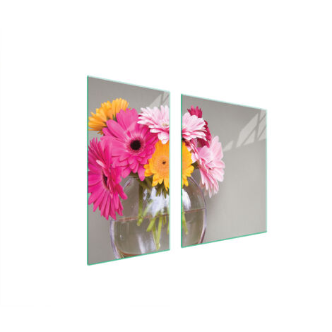 GLASSCHUTZPLATTE FÜR HERD 90x52 BLUMEN
