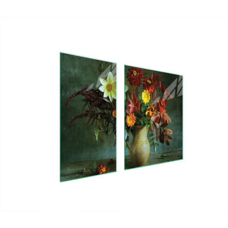 GLASSCHUTZPLATTE FÜR HERD 90x52 BLUMEN