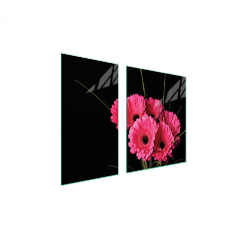 GLASSCHUTZPLATTE FÜR HERD 90x52 GERBERA