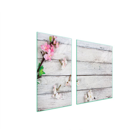 GLASSCHUTZPLATTE FÜR HERD 90x52 HOLZ