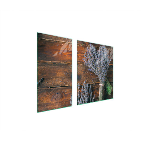 GLASSCHUTZPLATTE FÜR HERD 90x52 LAVENDEL