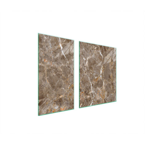 GLASSCHUTZPLATTE FÜR HERD 90x52 MARMOR