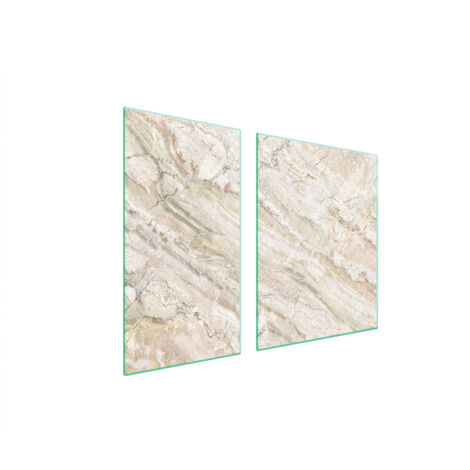 GLASSCHUTZPLATTE FÜR HERD 90x52 MARMOR