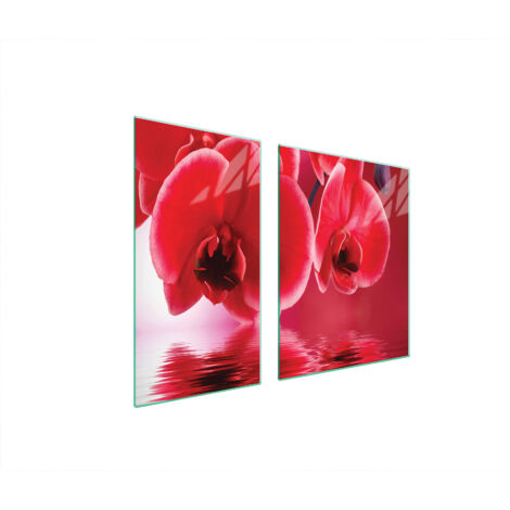 GLASSCHUTZPLATTE FÜR HERD 90x52 ORCHIDEE