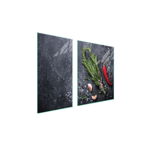 GLASSCHUTZPLATTE FÜR HERD 90x52 SCHIEFER