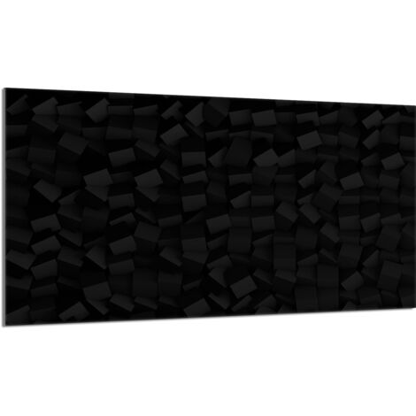 Glasschutzplatte für Herd 90x52 Schwarz