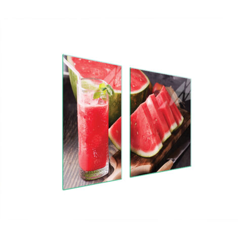 GLASSCHUTZPLATTE FÜR HERD 90x52 WASSERMELONE