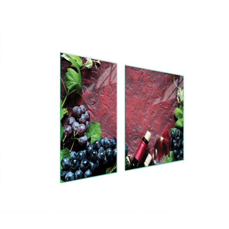 GLASSCHUTZPLATTE FÜR HERD 90x52 WEIN