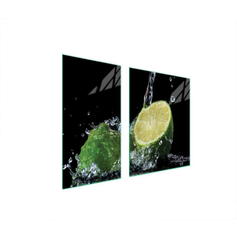 GLASSCHUTZPLATTE FÜR HERD 90x52 ZITRONE