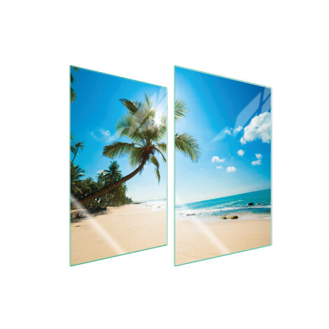 GLASSCHUTZPLATTE FÜR KÜCHE 2x35x52 BEACH