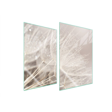GLASSCHUTZPLATTE FÜR KÜCHE 2x35x52 BLUME