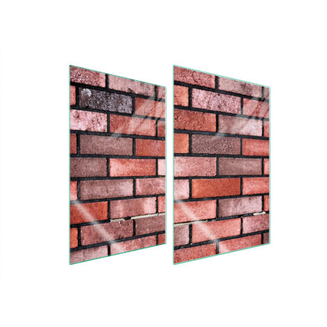 GLASSCHUTZPLATTE FÜR KÜCHE 2x35x52 BRICK