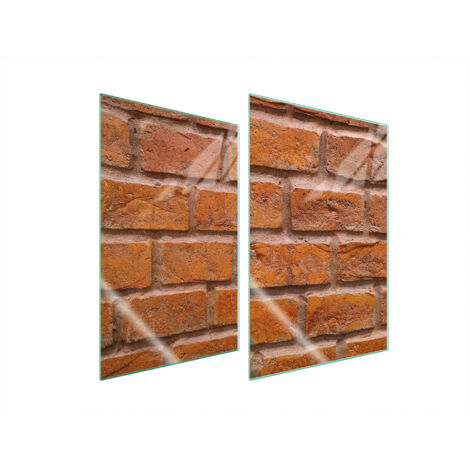 GLASSCHUTZPLATTE FÜR KÜCHE 2x35x52 BRICK