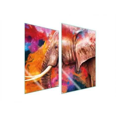 GLASSCHUTZPLATTE FÜR KÜCHE 2x35x52 ELEPHANT