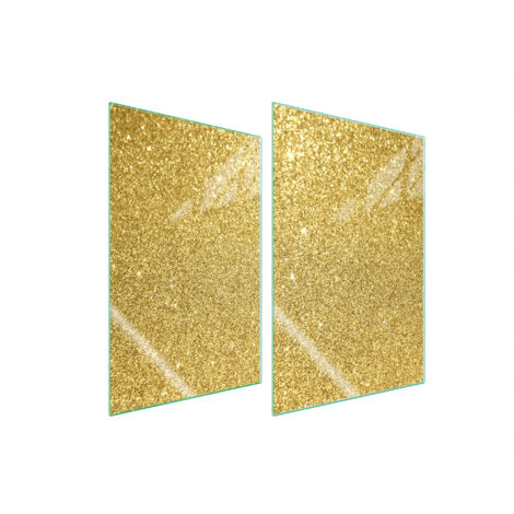 GLASSCHUTZPLATTE FÜR KÜCHE 2x35x52 GOLD