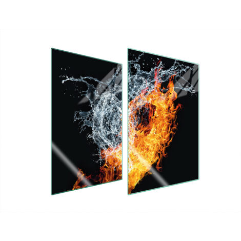 GLASSCHUTZPLATTE FÜR KÜCHE 2x35x52 HERZ