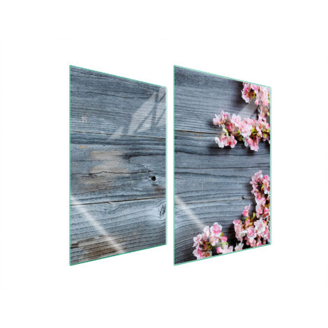 GLASSCHUTZPLATTE FÜR KÜCHE 2x35x52 HOLZ