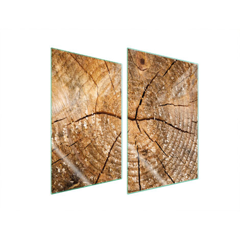 GLASSCHUTZPLATTE FÜR KÜCHE 2x35x52 HOLZ
