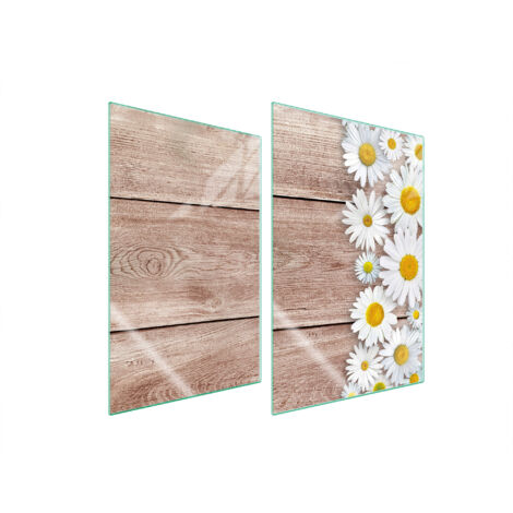 GLASSCHUTZPLATTE FÜR KÜCHE 2x35x52 HOLZ