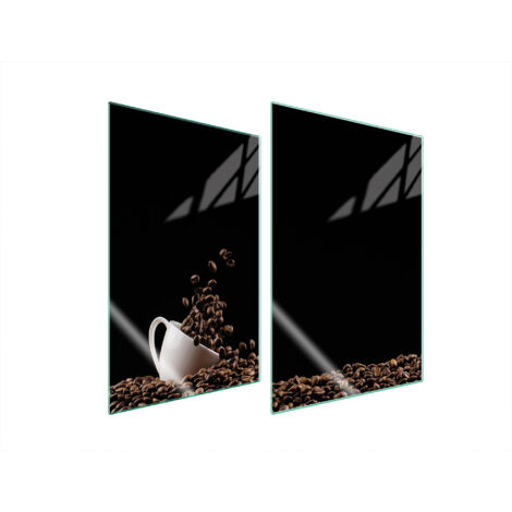 GLASSCHUTZPLATTE FÜR KÜCHE 2x35x52 KAFFEE