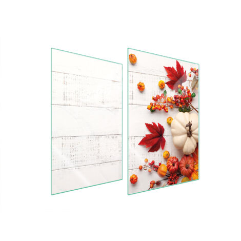 GLASSCHUTZPLATTE FÜR KÜCHE 2x35x52 KÜRBIS