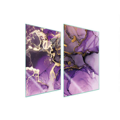 GLASSCHUTZPLATTE FÜR KÜCHE 2x35x52 LILA