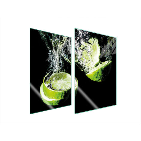 GLASSCHUTZPLATTE FÜR KÜCHE 2x35x52 LIMETTE