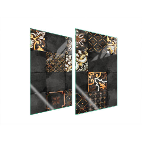GLASSCHUTZPLATTE FÜR KÜCHE 2x35x52 MOSAIK