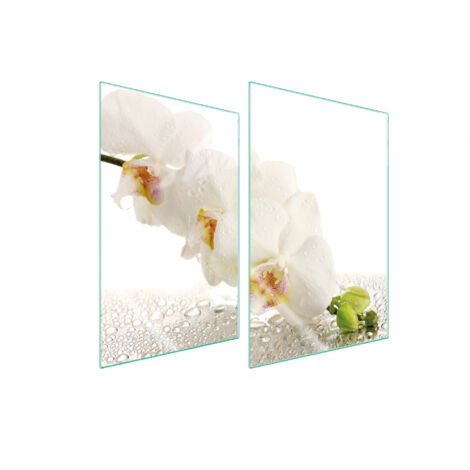 GLASSCHUTZPLATTE FÜR KÜCHE 2x35x52 ORCHIDEE