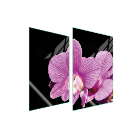 GLASSCHUTZPLATTE FÜR KÜCHE 2x35x52 ORCHIDEE
