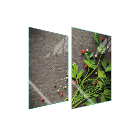 GLASSCHUTZPLATTE FÜR KÜCHE 2x35x52 PEPPER