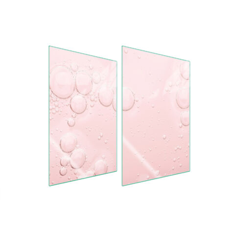 GLASSCHUTZPLATTE FÜR KÜCHE 2x35x52 ROSA