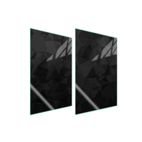 GLASSCHUTZPLATTE FÜR KÜCHE 2x35x52 SCHWARZ