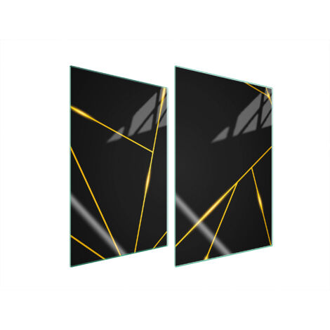 GLASSCHUTZPLATTE FÜR KÜCHE 2x35x52 SCHWARZ