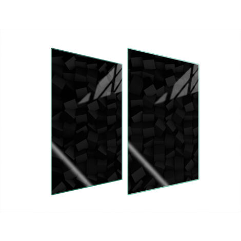 GLASSCHUTZPLATTE FÜR KÜCHE 2x35x52 SCHWARZ