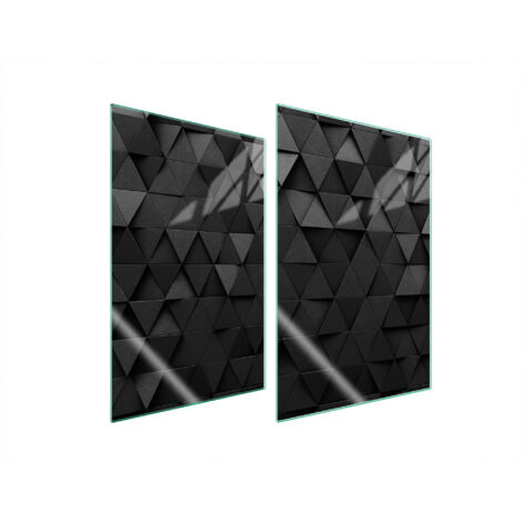 GLASSCHUTZPLATTE FÜR KÜCHE 2x35x52 SCHWARZ