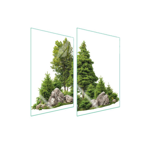 GLASSCHUTZPLATTE FÜR KÜCHE 2x35x52 TREE
