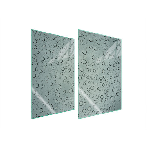 GLASSCHUTZPLATTE FÜR KÜCHE 2x35x52 TROPFEN
