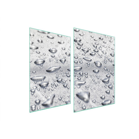 GLASSCHUTZPLATTE FÜR KÜCHE 2x35x52 TROPFEN